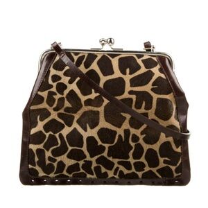 FENDI Vintage Leather-Trimmed Ponyhair Clutch